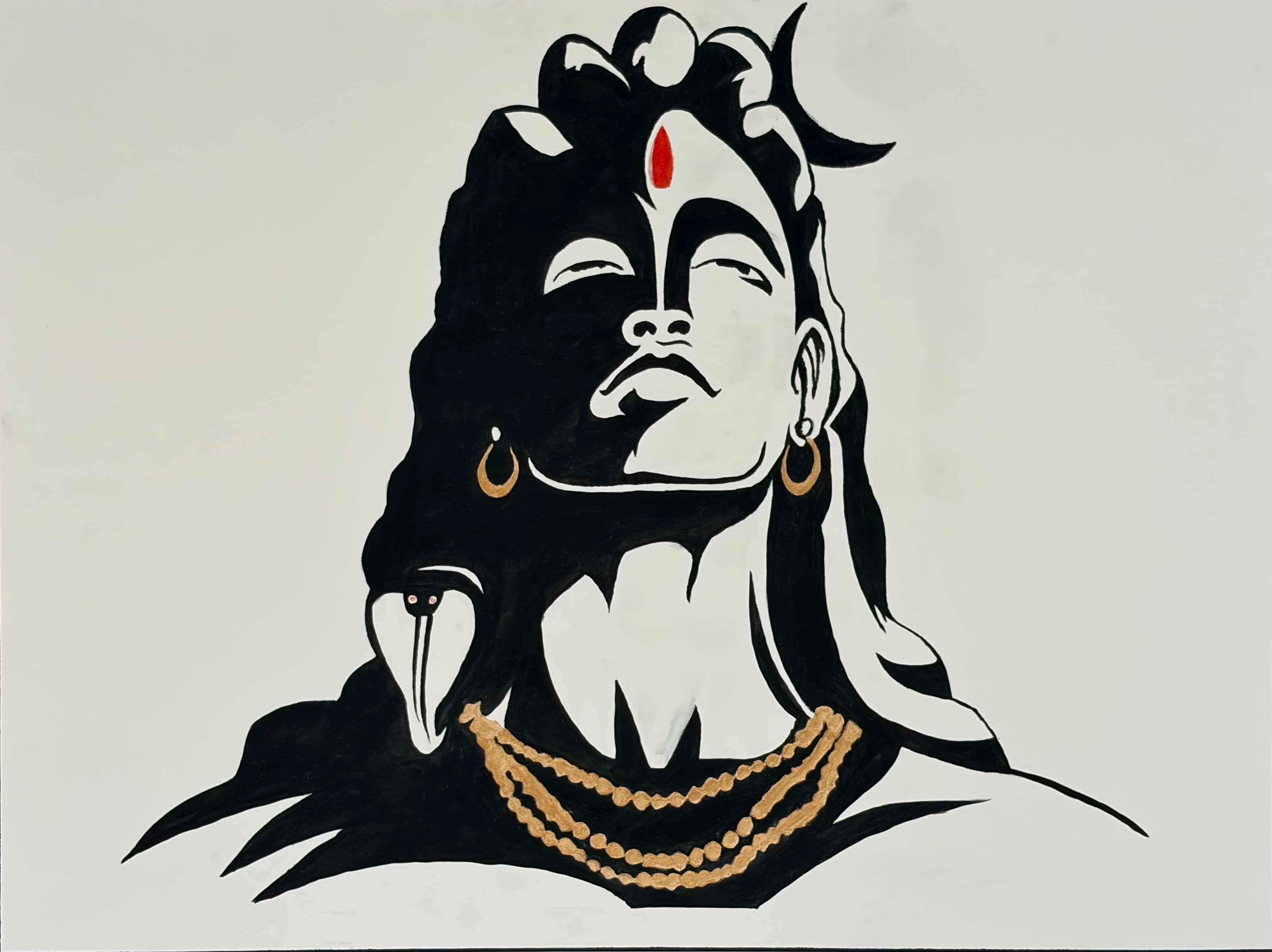 Adiyogi — The Source of All Yoga. (Acrylic on Canvas)